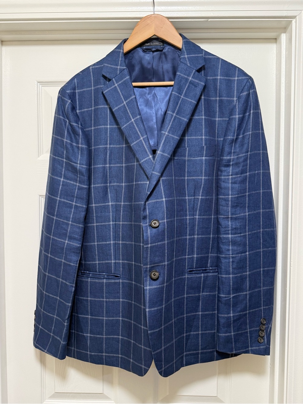 Ralph Lauren Navy Windowpane Blazer